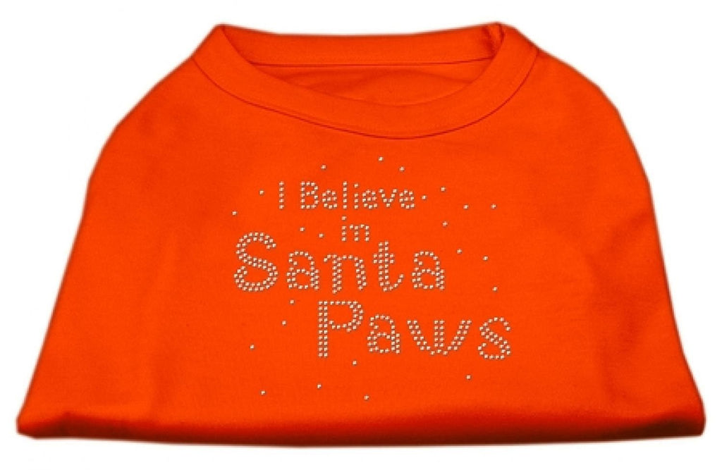 [Australia] - Mirage Pet Products 20-Inch I Believe in Santa Paws Print Shirt for Pets, 3X-Large, Orange 