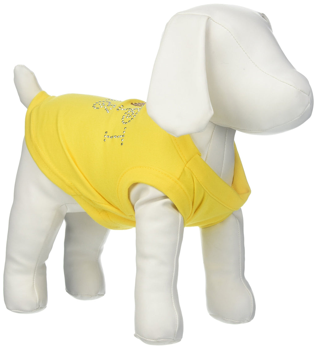 Mirage Pet Products 10-Inch Adopt Me Rhinestone Print Shirt for Pets, Small, Yellow - PawsPlanet Australia