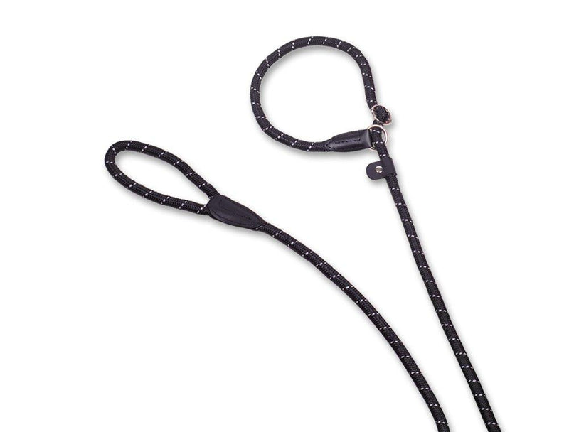 Nobby Training and Retriever Leash Fun Royal Reflect, 170 cm x 9 mm, Black - PawsPlanet Australia