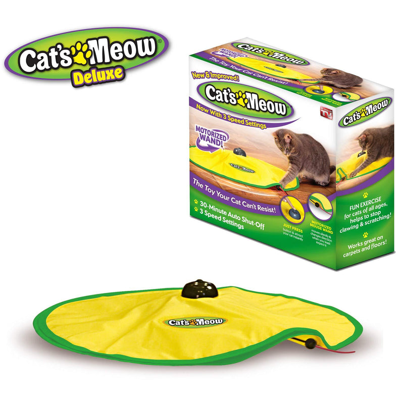 [Australia] - Cat's Meow- Motorized Wand Cat Toy, Automatic 30 Minute Shut Off, 3 Speed Settings, The Toy Your Cat Can't Resist 
