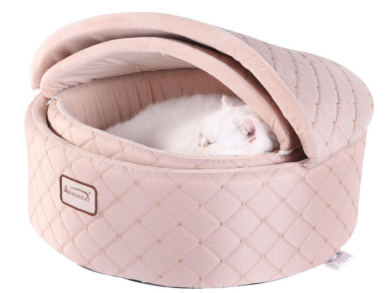 [Australia] - Armarkat Canopy Cat Bed in Apricot 21"L x 20"W x 13"H 