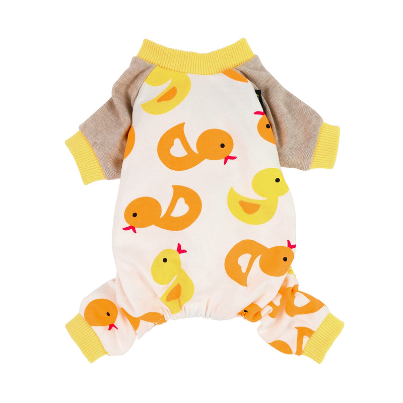 Fitwarm 100% Cotton Cozy Duck Dog Clothes Soft Puppy Pajamas Pet Onesies Doggy Rompers Cat Bodysuits Small - PawsPlanet Australia