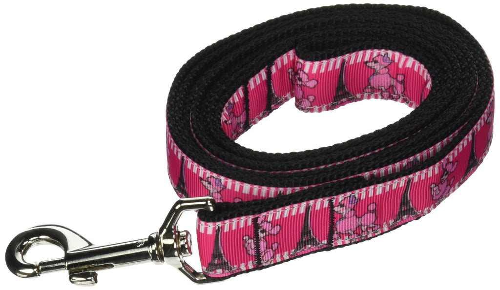 [Australia] - Mirage Pet Products Poodles in Paris Nylon Ribbon Collars with 1-Inch by 6-Feet Leash for Pets 