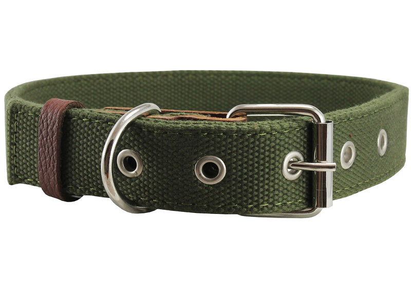 [Australia] - Cotton Web Dog Collar 1" Wide. Fits 15"-19" Neck. Boxer, Retriever 