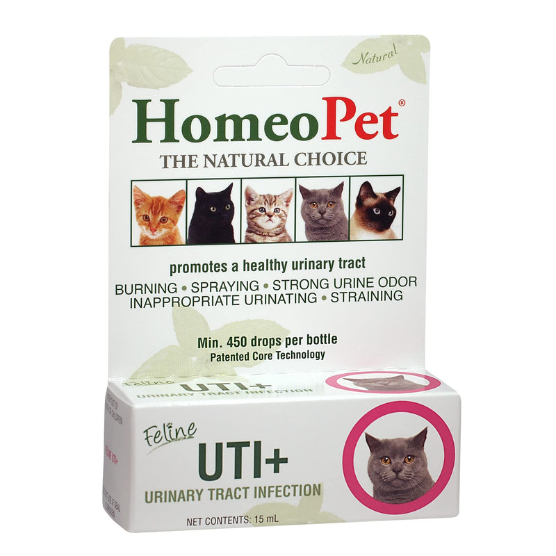 HomeoPet UTI Plus Urinary Tract Infection, Urinary Tract Support for Cats, 15 Milliliters - PawsPlanet Australia