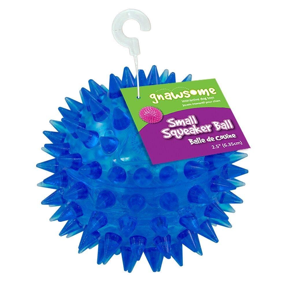 [Australia] - Gnawsome 2.5” Spiky Squeaker Ball Dog Toy - Small, Cleans teeth and Promotes Dental and Gum Health for Your Pet, Colors will vary 