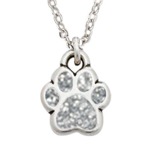 Rockin Doggie Pewter Paw Necklace, Silver - PawsPlanet Australia