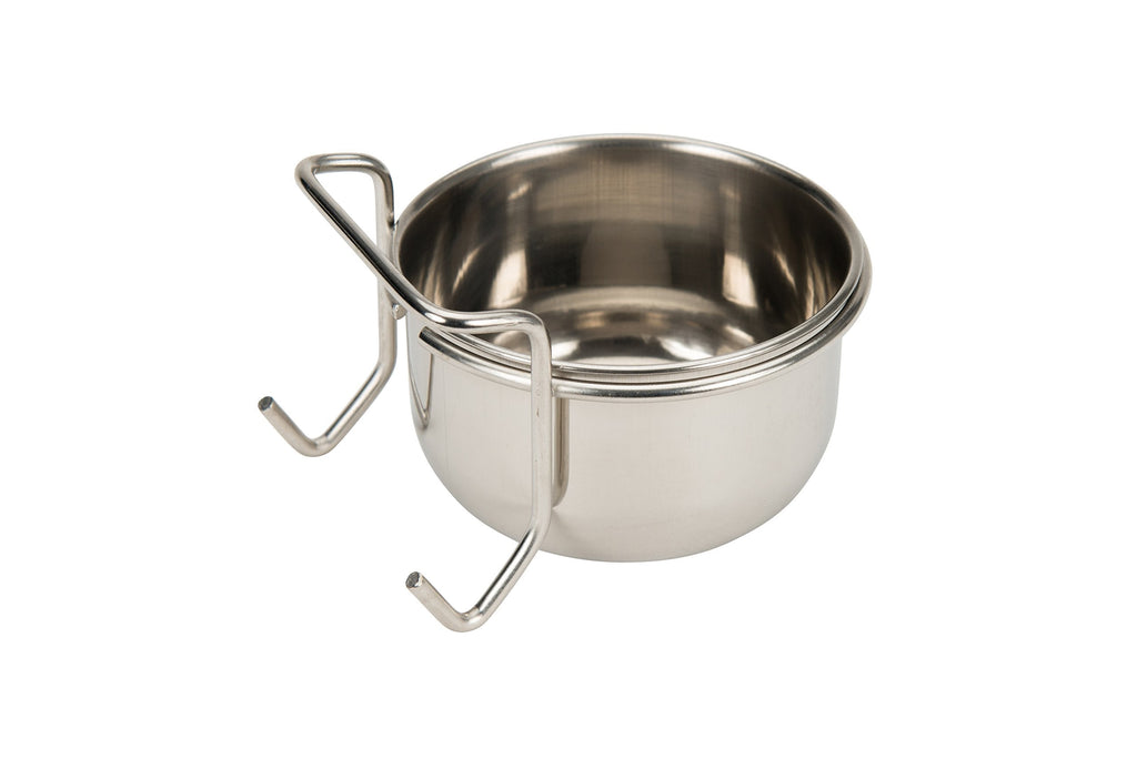 Aimé Stainless Steel Hanging Bowl for Small Animal, 9.5 cm, 0.1401 kg - PawsPlanet Australia