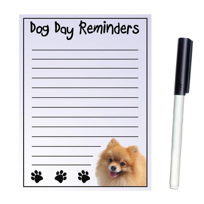 [Australia] - Imagine This Magnetic Dry Erase Board with Dog Day Reminders, Pomeranian 