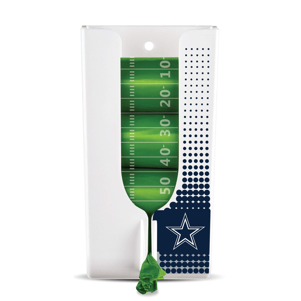 [Australia] - Officially Licensed, Available in all 32 NFL Teams, Pet Waste Bag Organizer & Dispenser with 4 FREE Rolls of Football-Themed, Bio-Based Pet Waste Bags Dallas Cowboys 