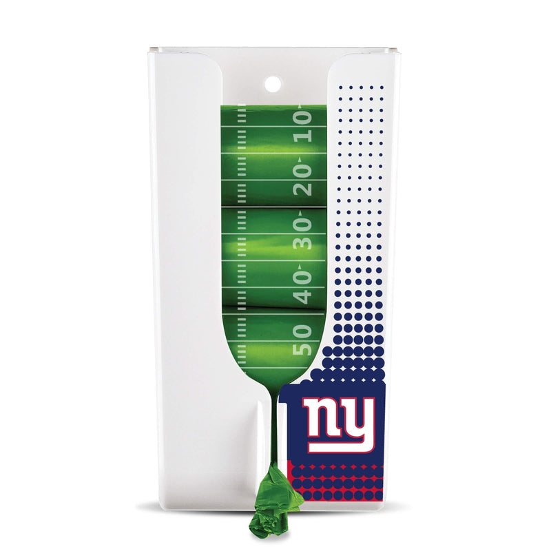[Australia] - Officially Licensed, Available in all 32 NFL Teams, Pet Waste Bag Organizer & Dispenser with 4 FREE Rolls of Football-Themed, Bio-Based Pet Waste Bags New York Giants 