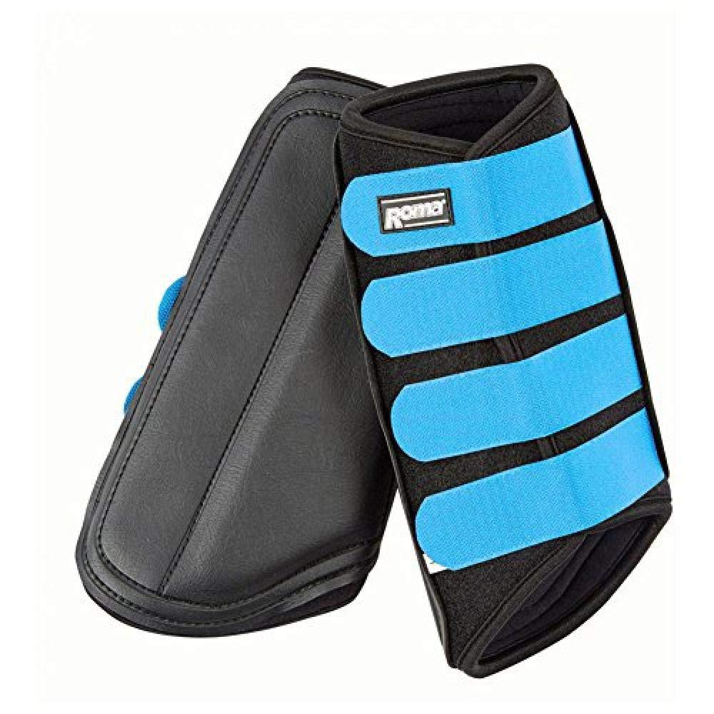 Weatherbeeta Roma Neoprene Brushing Boot Cob Black Blue - PawsPlanet Australia