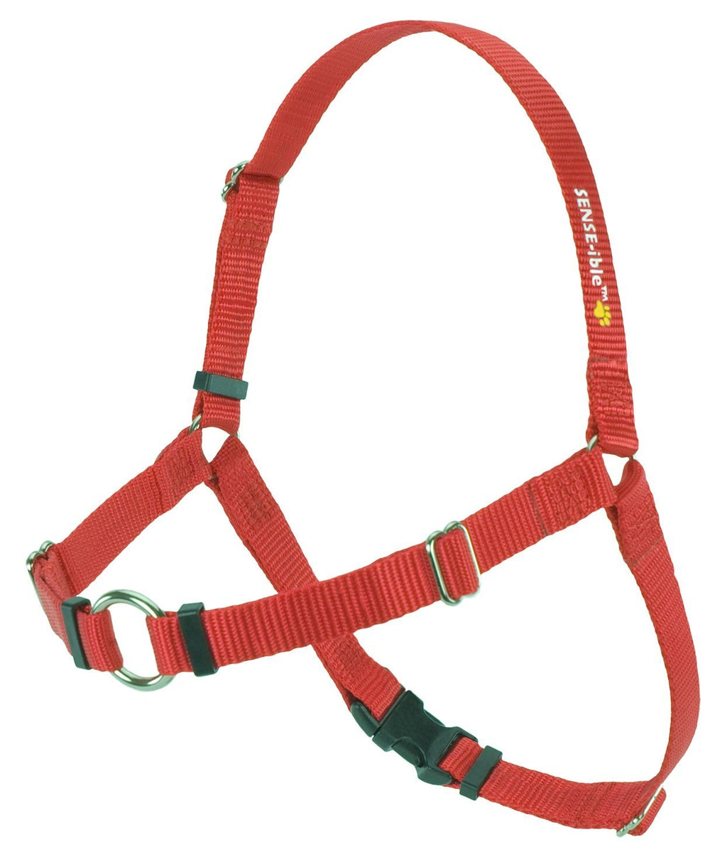 [Australia] - SENSE-ible No Pull Dog Harness - Red - Medium/Large Narrow (3/4") 