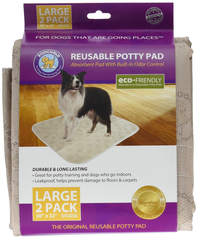 [Australia] - Pooch Pads Pets Pad (2 Pack), Beige, Large/30" x 32" 