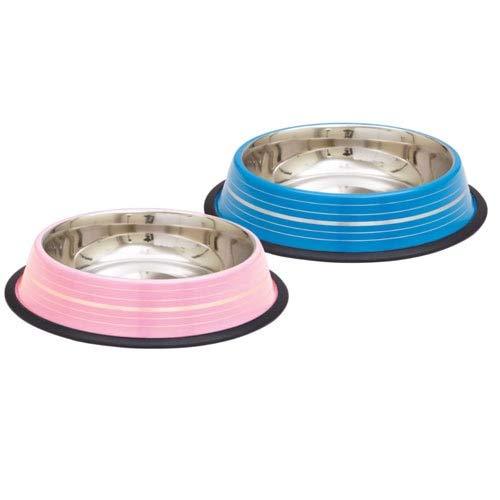 [Australia] - Indipets 1 Pint 5.25" High Carved Paws w/Two Bowls in Compressed Poly Color Black 