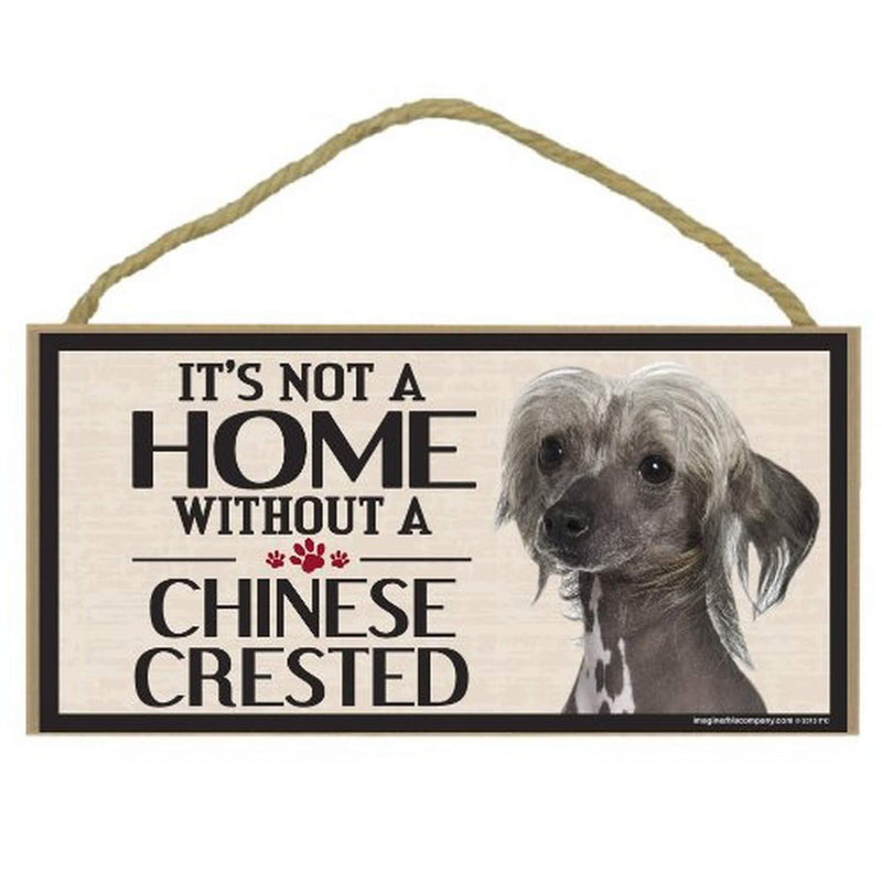 [Australia] - Imagine This Wood Sign for Chinese Crested Dog Breeds 