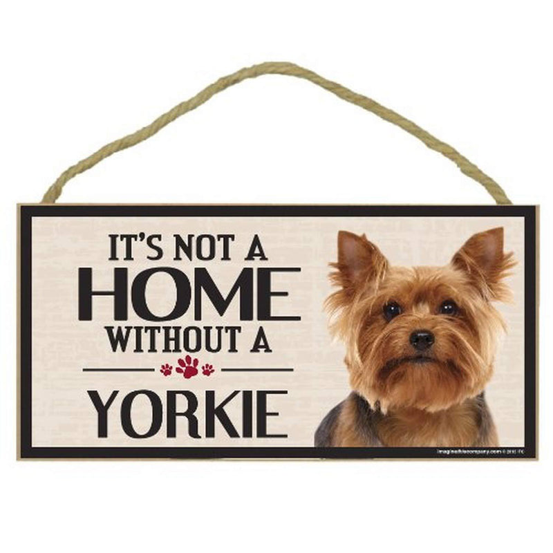 [Australia] - Imagine This Wood Sign for Yorkie Dog Breeds 