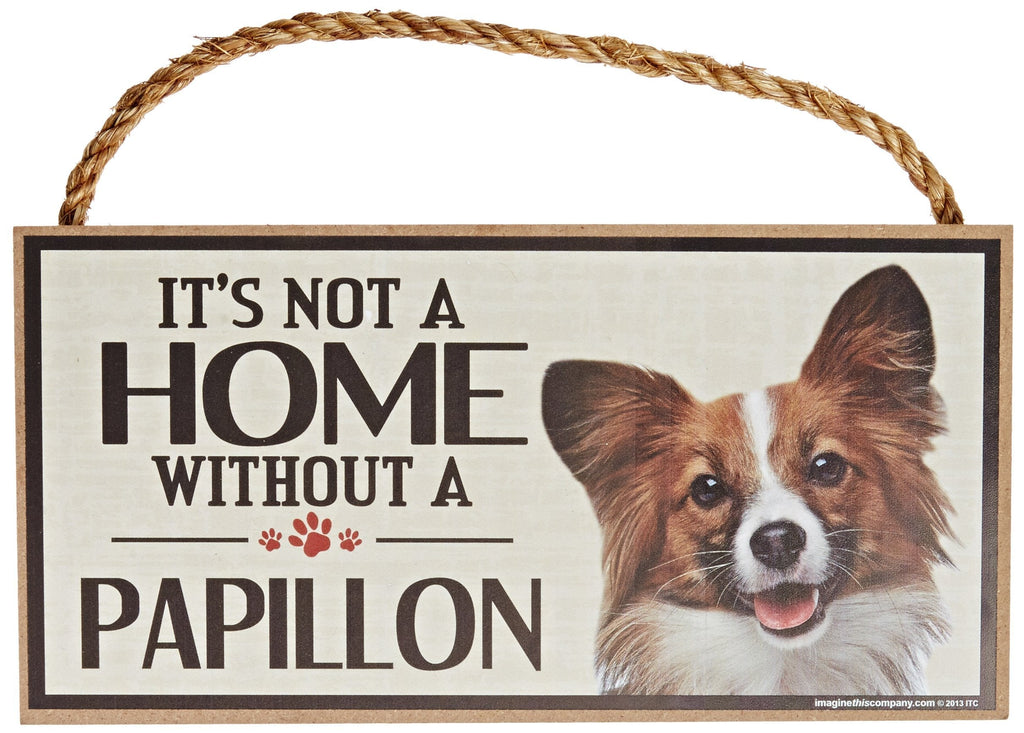 [Australia] - Imagine This Wood Sign for Papillon Dog Breeds 