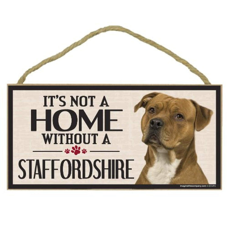 [Australia] - Imagine This Wood Sign for Staffordshire Dog Breeds 