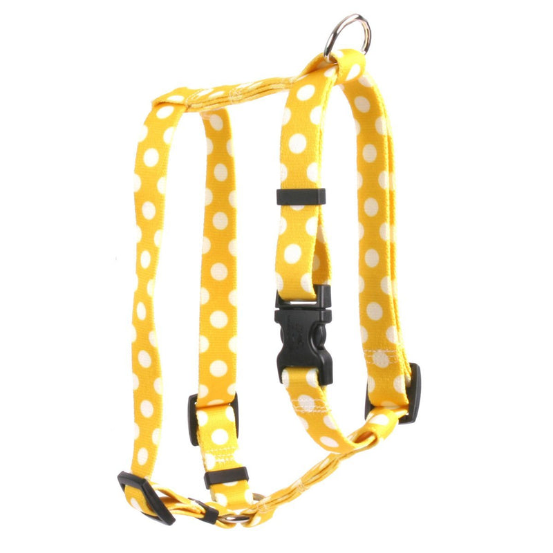 [Australia] - Yellow Dog Design Lemon Polka Dot 8-in to 14-in Harness, X-Small 