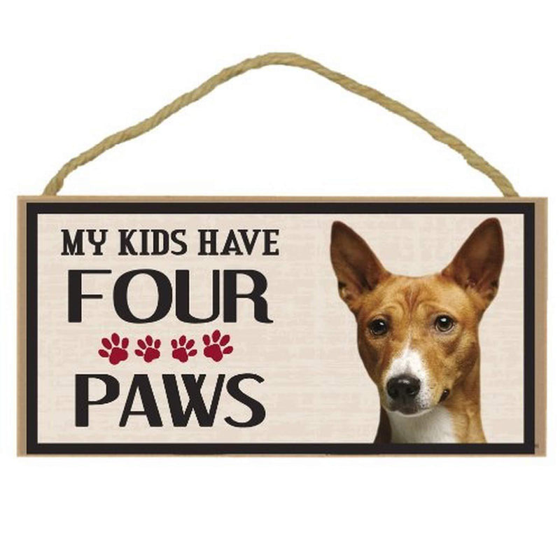 [Australia] - Imagine This Wood Breed Four Paws Sign, Basenji 