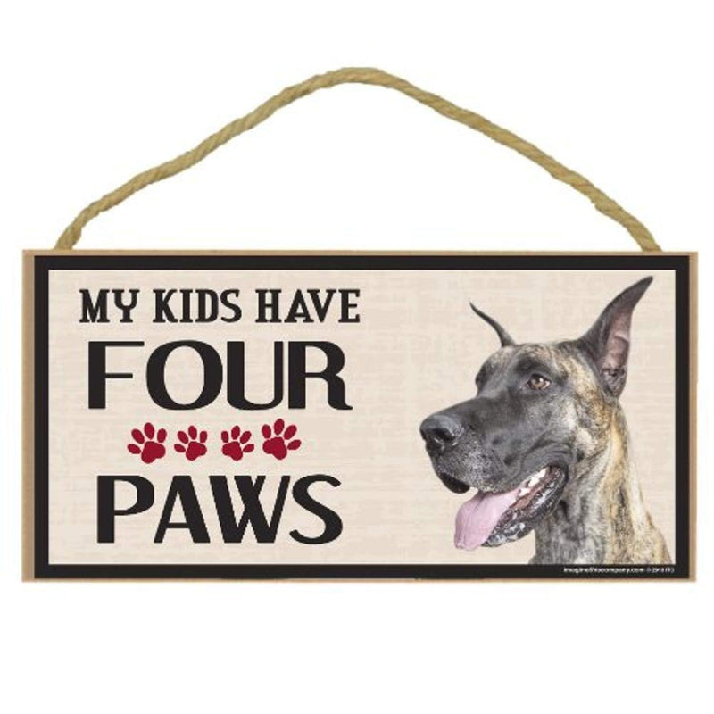 [Australia] - Imagine This Wood Breed Four Paws Sign, Great Dane 