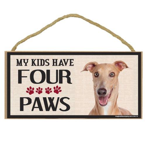 [Australia] - Imagine This Wood Breed Four Paws Sign, Italian Greyhound 