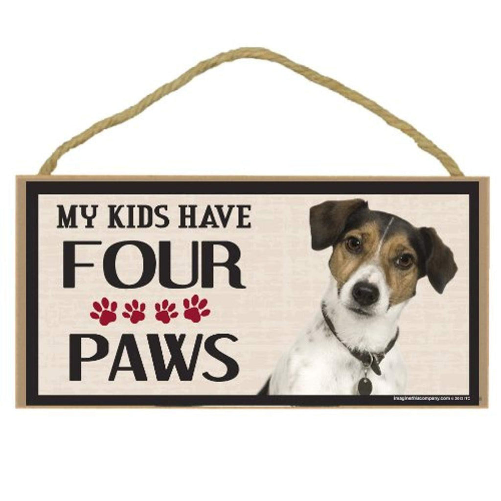 [Australia] - Imagine This Wood Breed Four Paws Sign, Jack Russell 