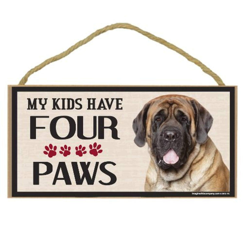 [Australia] - Imagine This Wood Breed Four Paws Sign, Mastiff 