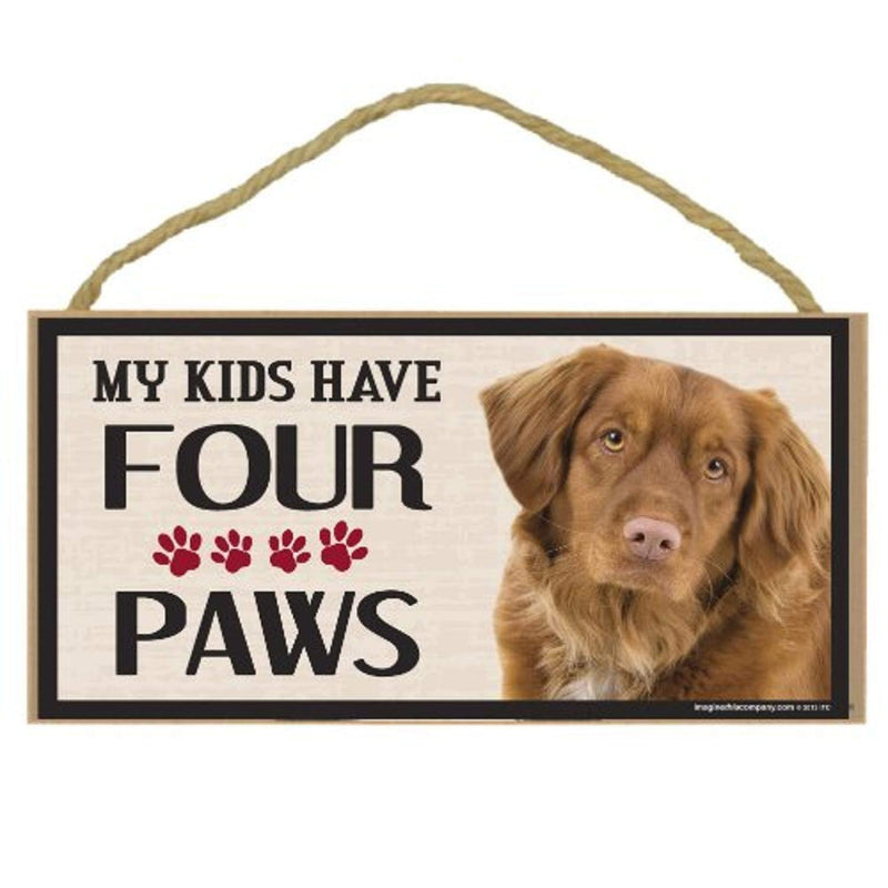 [Australia] - Imagine This Wood Breed Four Paws Sign, Duck Toller 