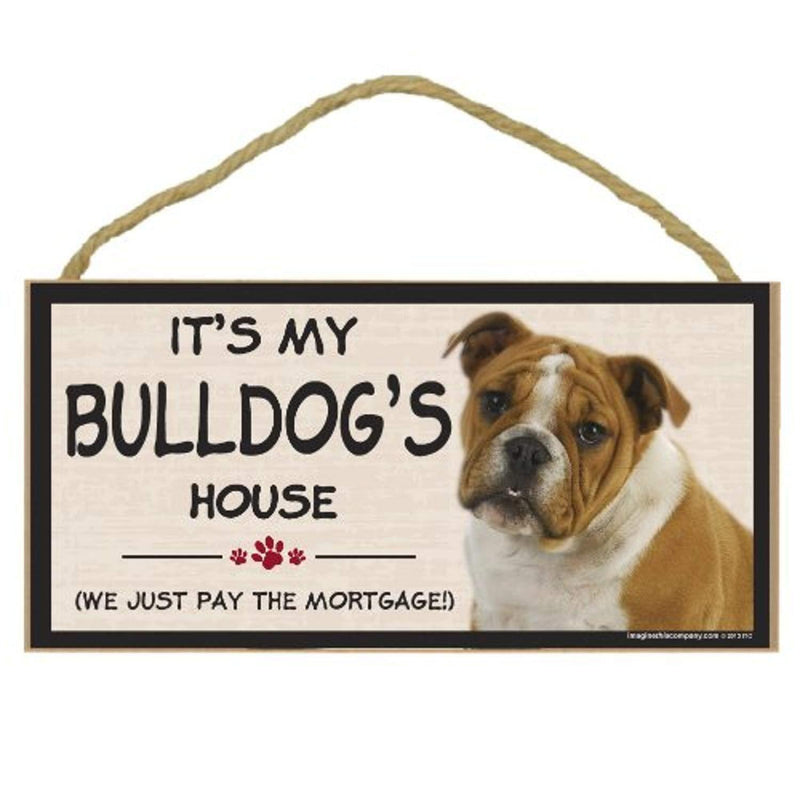 [Australia] - Imagine This Wood Breed Decorative Mortgage Sign, Bulldog 