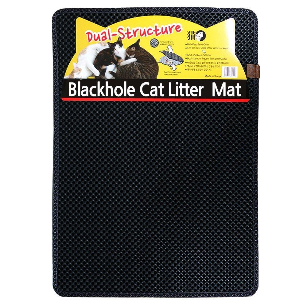 [Australia] - BlackHole Litter Mat Blackhole Cat Litter Mat - Large Size Rectangular 30" X 23" Dark Gray 