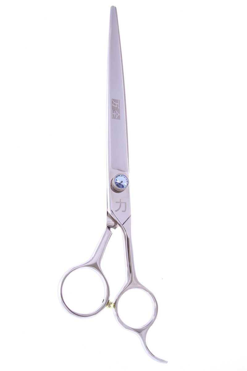 [Australia] - ShearsDirect Japanese 440C Cutting Shears with Light Blue Gem Stone Tension and Anatomic Thumb, 8.0-Inch 