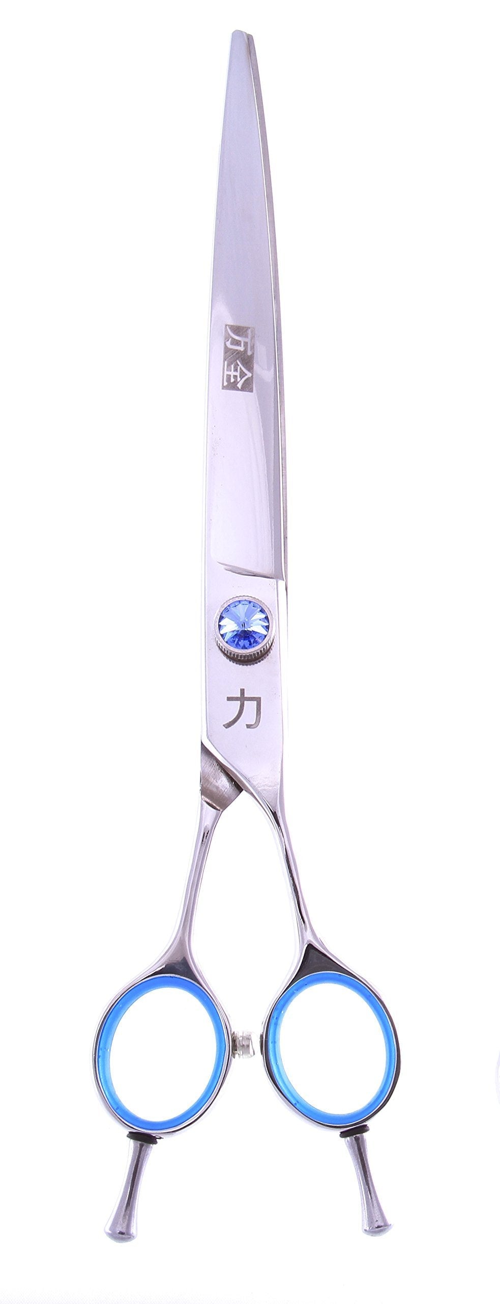 [Australia] - ShearsDirect Japanese 440C Cutting Shears with Light Blue Gem Stone Tension and Double Finger Rest, 8.0-Inch 