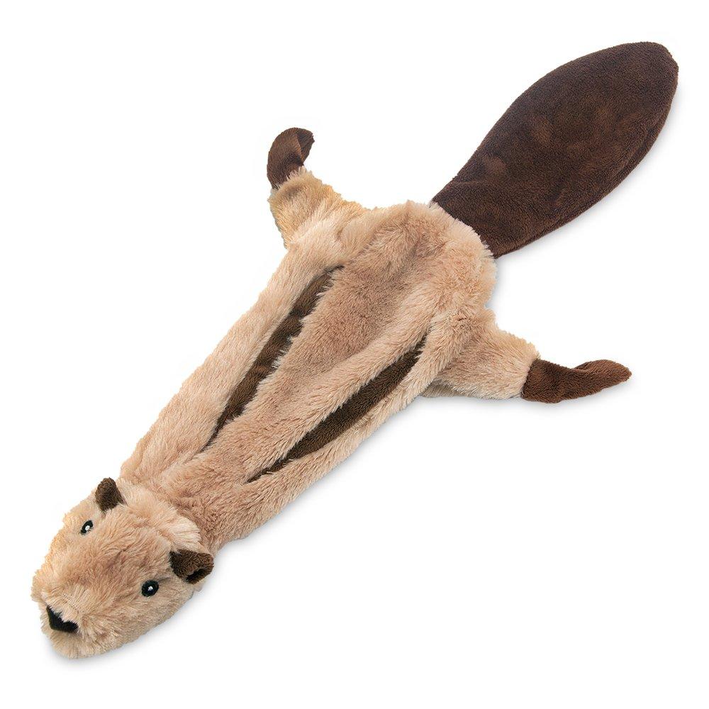 [Australia] - 2-in-1 Fun Skin Stuffless Dog Squeaky Toy by Best Pet Supplies Medium Squirrel 
