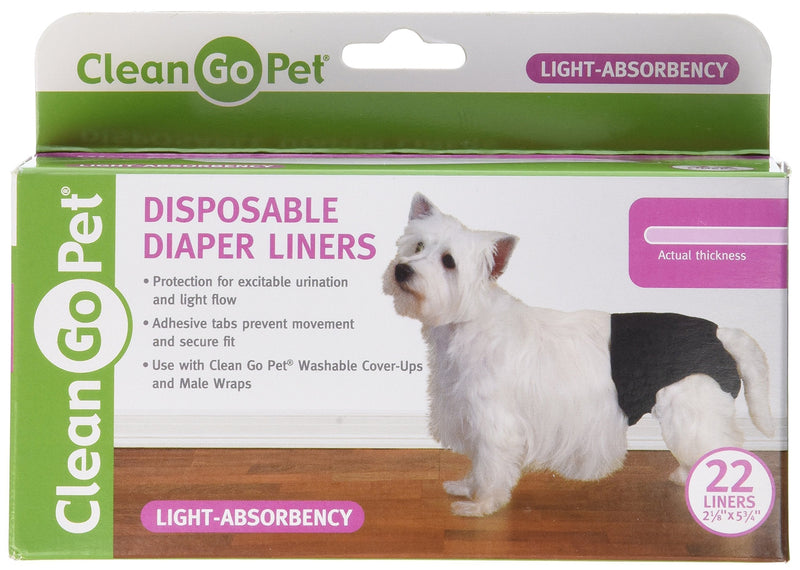 [Australia] - Clean Go Pet Light Disposable Diaper Liner, 22-Pack 