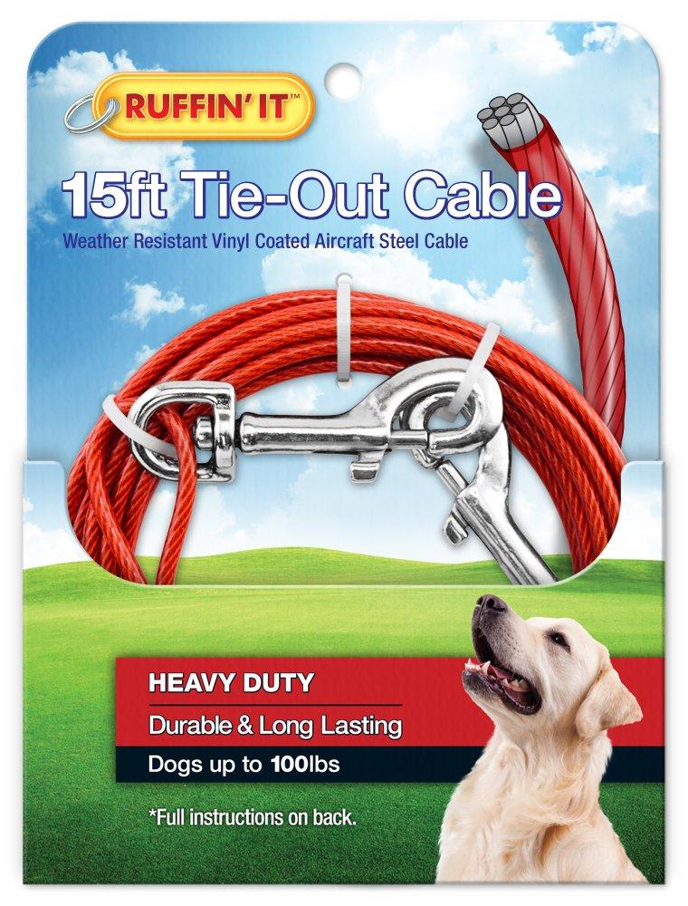 [Australia] - RUFFIN' IT Chrome Tie Cable 15ft Cable up to 100lbs 
