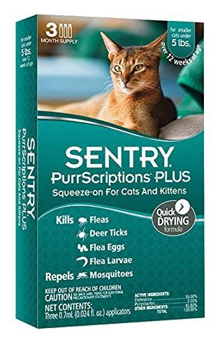 Sentry Purrscriptions Plus Flea & Tick Squeeze-On For Cats And Kittens 2.2 Lbs. Adulticide Etofenpro - PawsPlanet Australia