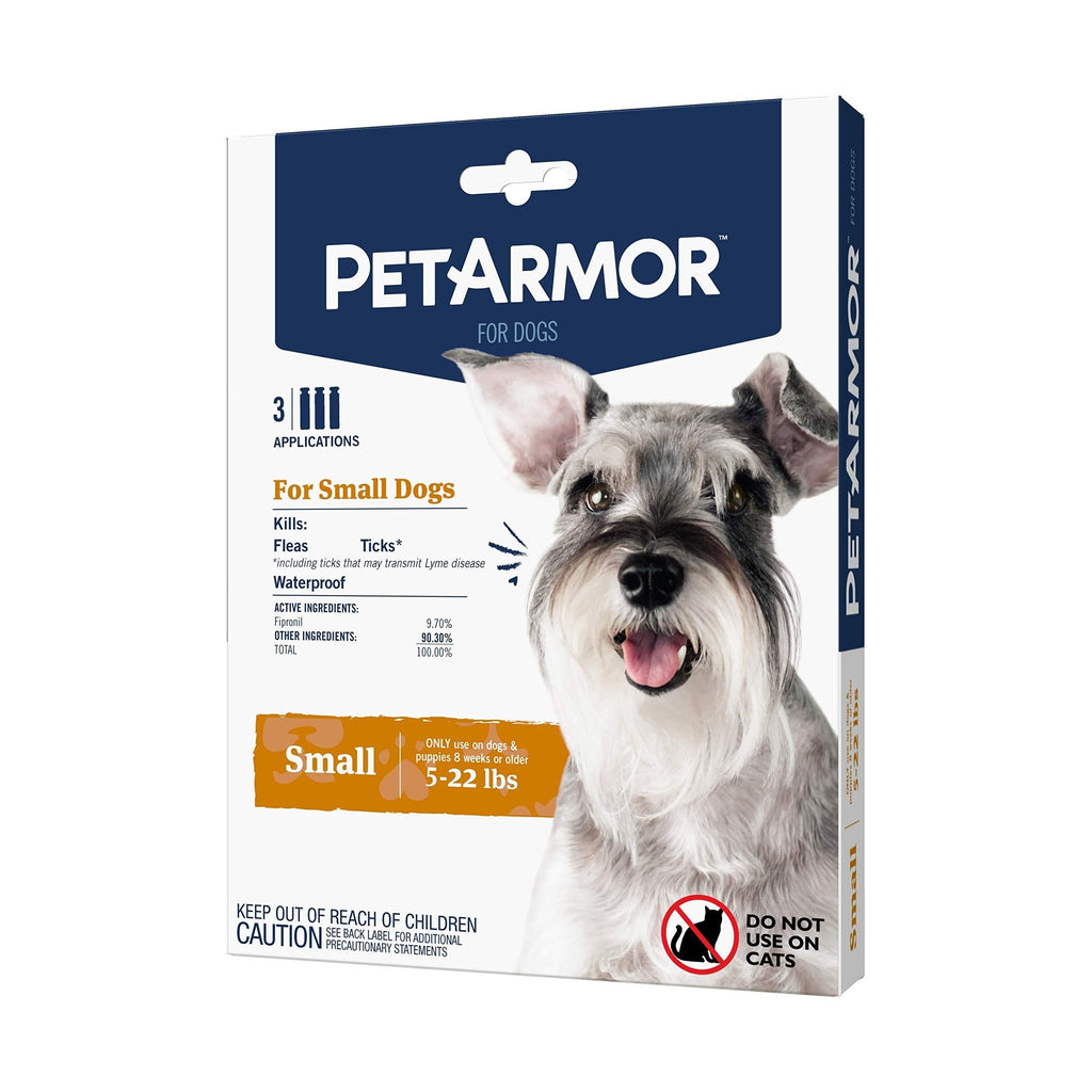 PetArmor for Dogs, Flea and Tick Treatment for Small Dogs (5-22 Pounds), Includes 3 Month Supply of Topical Flea Treatments - PawsPlanet Australia