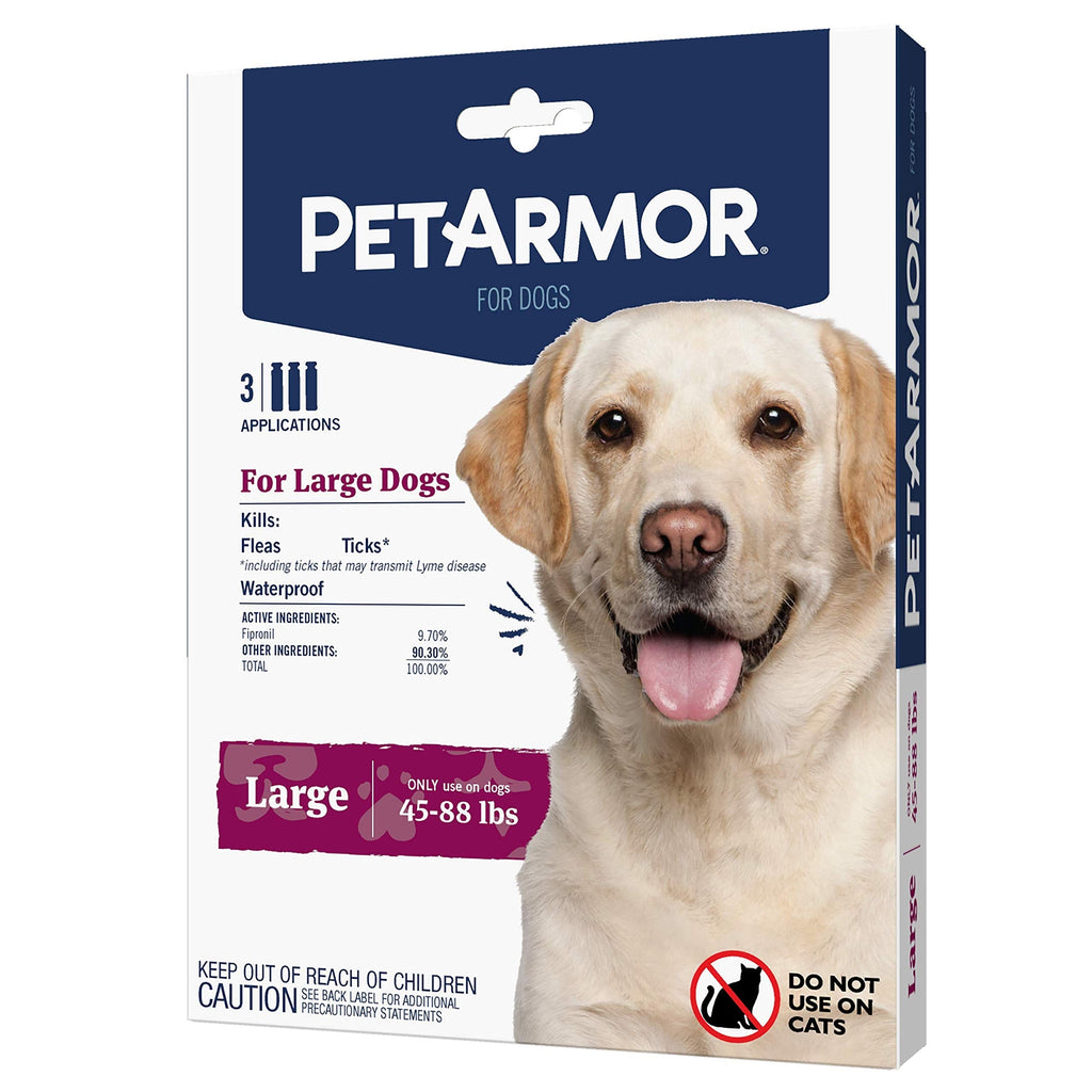 PetArmor for Dogs, Flea and Tick Treatment for Large Dogs (45-88 Pounds), Includes 3 Month Supply of Topical Flea Treatments - PawsPlanet Australia