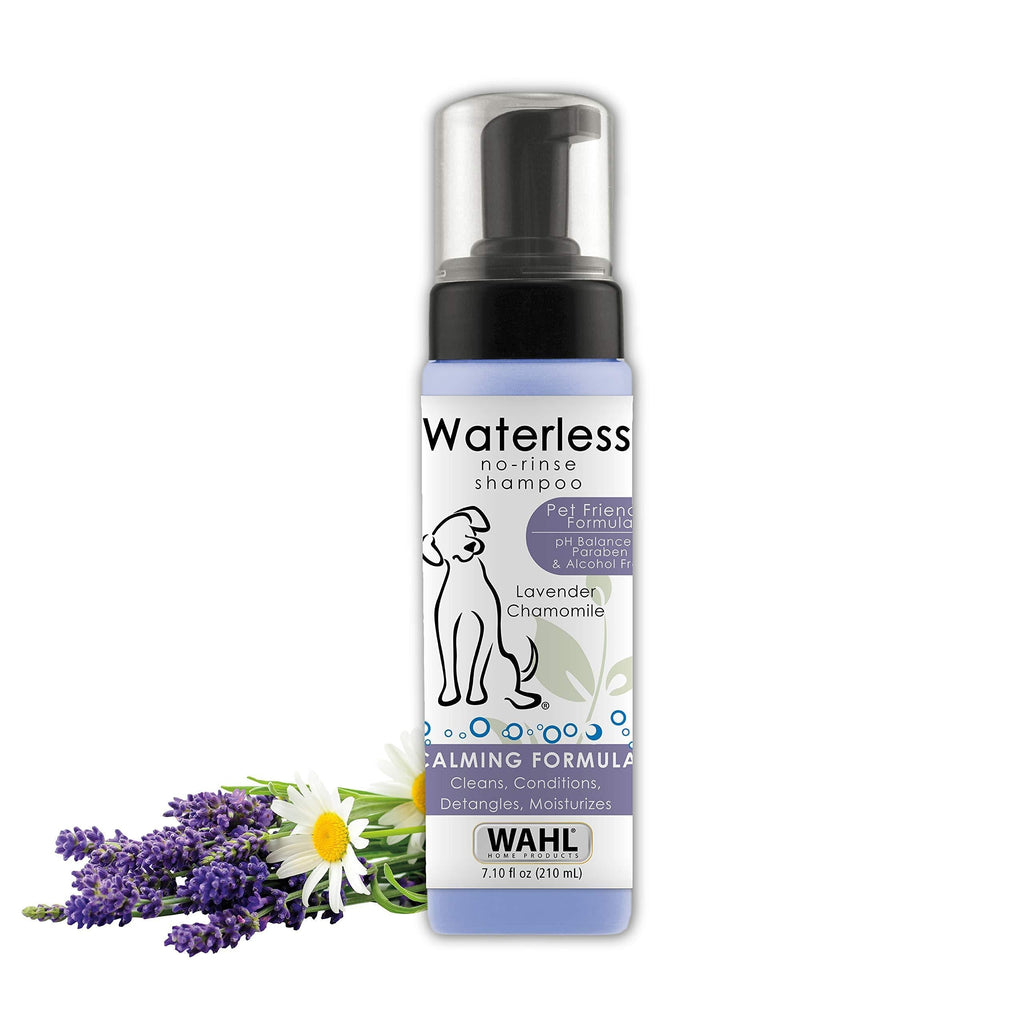 [Australia] - Wahl Pet Friendly Waterless No Rinse Shampoo for Animals – Lavender & Chamomile for Cleaning, Conditioning, Detangling, & Moisturizing Dogs, Cats, & Horses – 7.1 Oz 