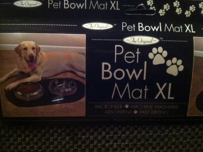 [Australia] - The Original Pet Bowl Mat XL - 16 in. x 27.5 in. - Black 