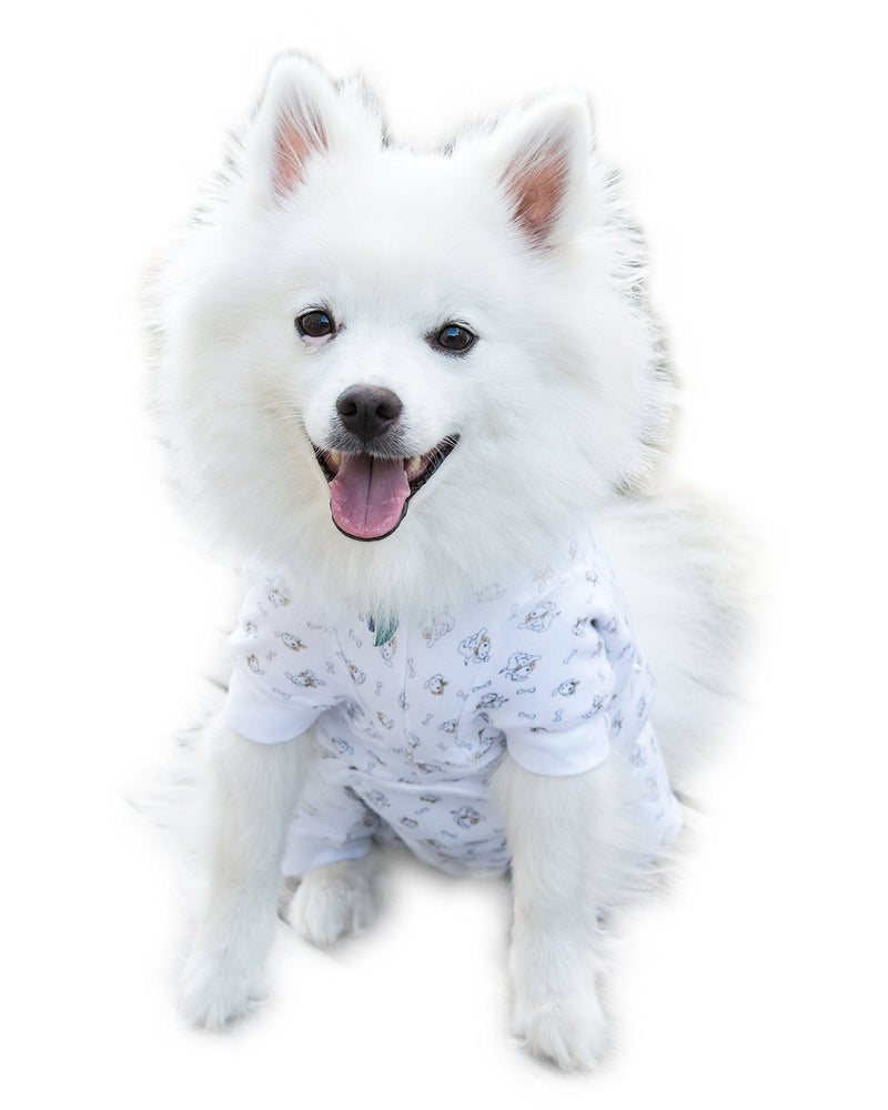 Cover Me by Tui Adjustable Fit Puppy Print Pullover with Short Sleeve for Pets, Large - PawsPlanet Australia