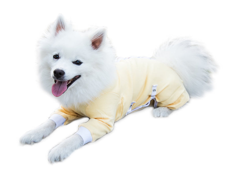 Cover Me by Tui Adjustable Fit Step-into with Short Sleeve for Pets, XX-Small, Yellow - PawsPlanet Australia