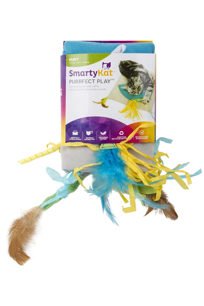 SmartyKat Hideout, Tunnel and Playmat Cat Toys Purrfect Play Cat - PawsPlanet Australia