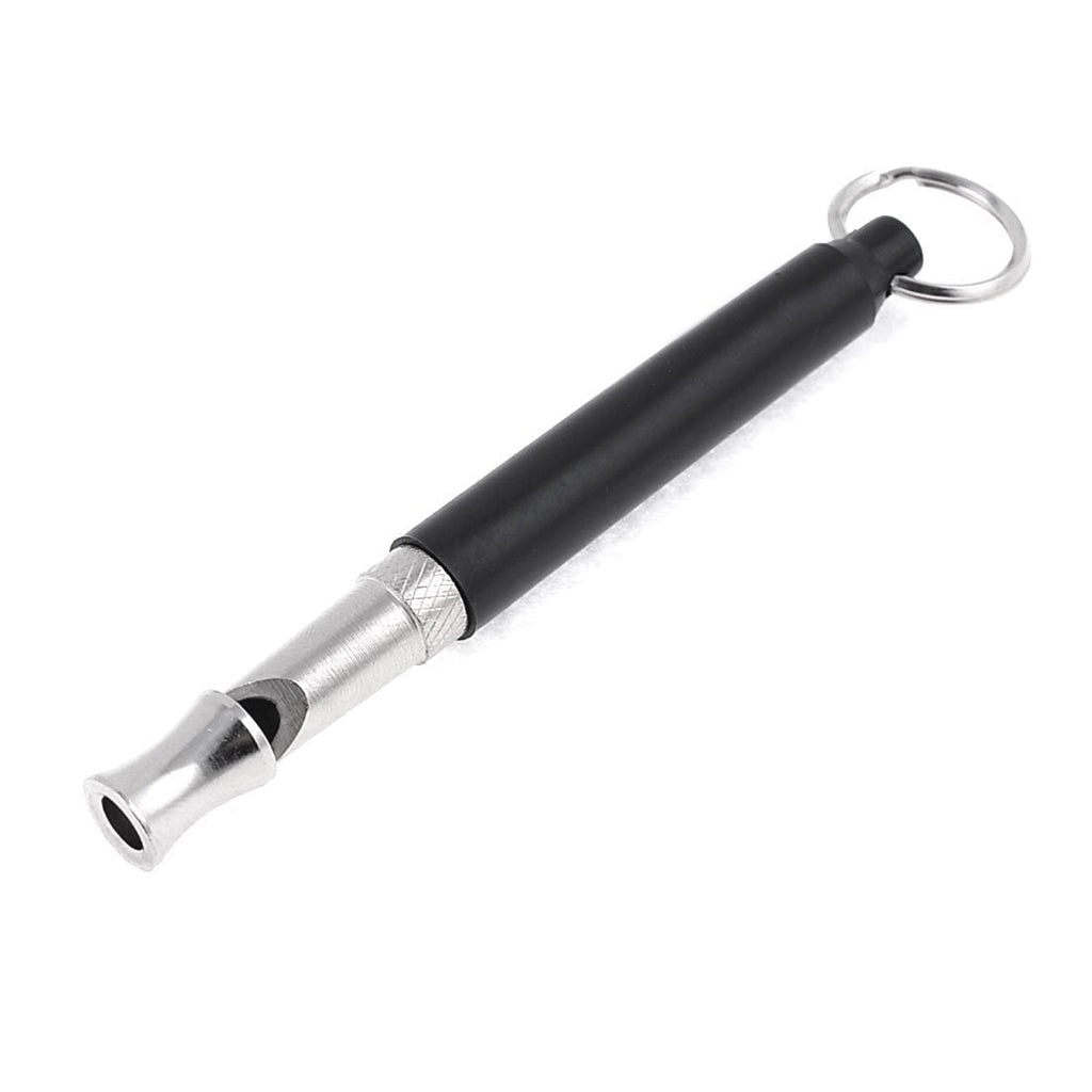 [Australia] - Uxcell Split Ring Keying Pet Training Whistle, Silver Tone/Black 