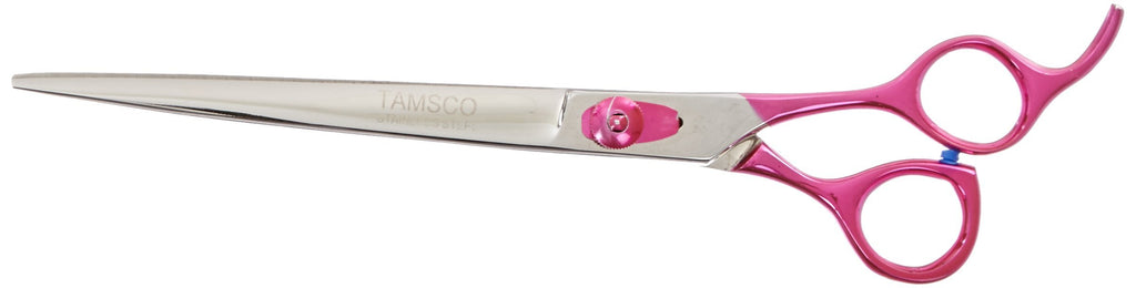 [Australia] - Tamsco Ultra Slim Japanese Stainless Steel Scissor 7.25-Inch Pink Handle with Finger Rest for Hair Dressing Barber Stylist 