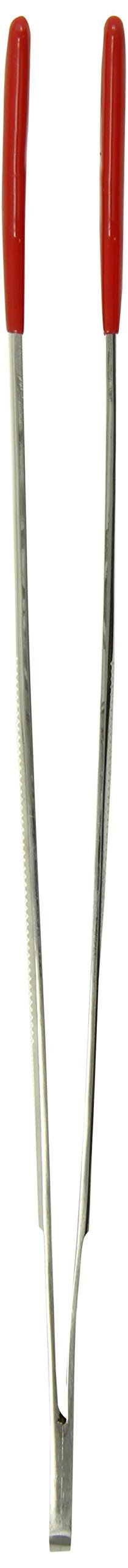 [Australia] - TAMSCO Tweezers 12-Inch Stainless Steel Angled Tip Serrated Tip Blunt Point 