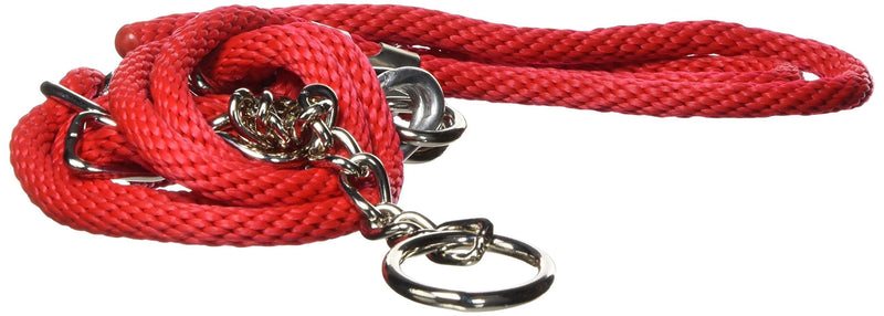 Hamilton Poly Rope Cow Halter with Chain, 3/8-Inch, Red - PawsPlanet Australia