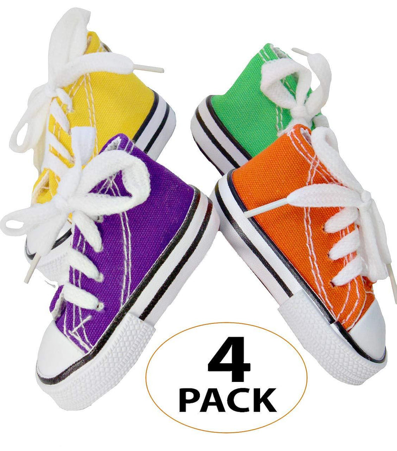 [Australia] - Bonka Bird Toys Sneakers Cotton Colorful Versatile Chew Parrot Budgie Finch Quaker Dove Parrotlet (4) Sneakers 